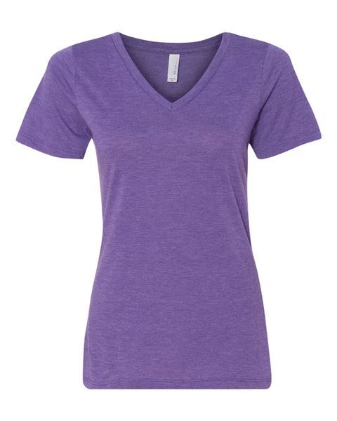 Ladies Vneck - Bella Heather Purple