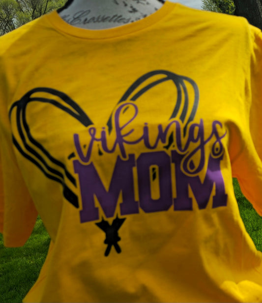 Gold Softstyle Vikings Mom Tee